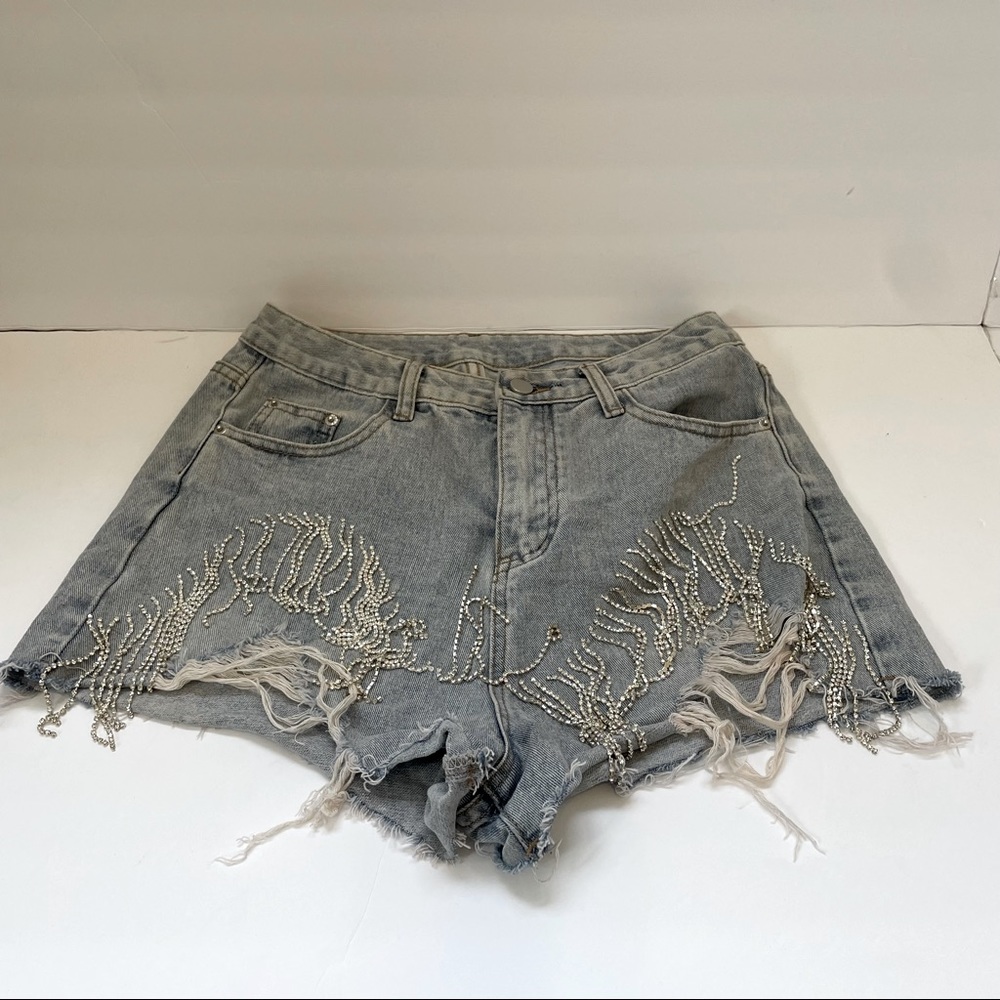 Rhinestone Denim shorts